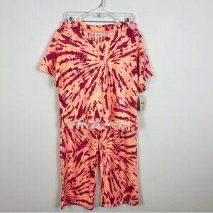Jenni by Jennifer Moore Super Soft Terry Pajama Lounge Set Orange Size Small